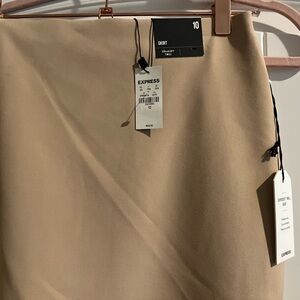 Express Beige Pencil Skirt